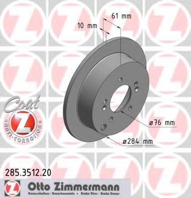 ZIMMERMANN-   KIA SPORTAGE 04- 284X10 285351220