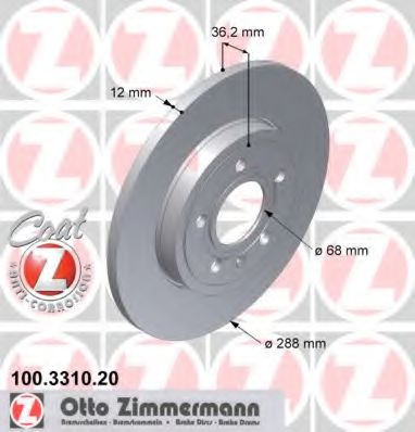 Zimmermann-  AUDI: A4 04-, A4 Avant 0 100.3310.20 ZIMMERMANN