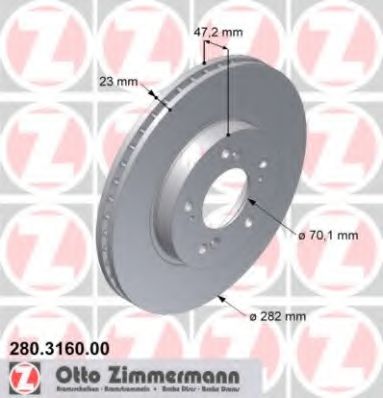 Zimmermann-  HONDA: CR-V I 95-02, HR- 280.3160.00 ZIMMERMANN
