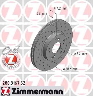   . Honda CR-V 02- d280x23 () 280316752 ZIMMERMANN