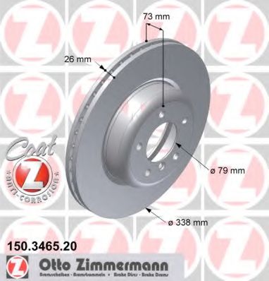   BMW E82/E88 3.5 07-   338X26 150.3465.20 ZIMMERMANN