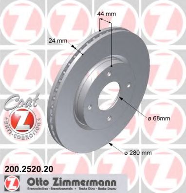   NIS TIIDA 06-/CUBE (Z12) 1.6/1.8/1.5DCI 10-   280X24 200252020