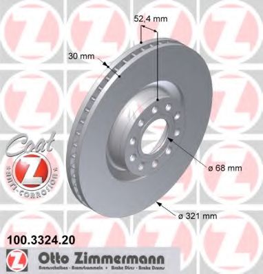 Zimmermann-  AUDI: A6 (4B, C5) 97-05 100.3324.20 ZIMMERMANN