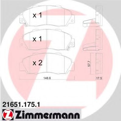 Zimmermann-  Acura, Honda, Rover 21651.175.1 ZIMMERMANN