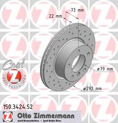 Zimmermann-  BMW: 1 04-, 3 05- 150.3424.52          ZIMMERMANN