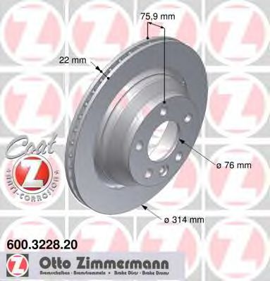   VW MULTIVAN/TOUAREG/TRANSPORTER V 03-   314X22 600 3228 20