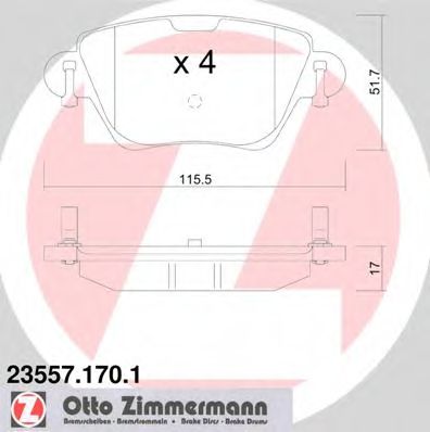 Zimmermann-  FORD: MONDEO III 00-, 23557.170.1 ZIMMERMANN