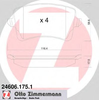Zimmermann-  AUDI: A4 1.8 TFSI/1.8 24606.175.1 ZIMMERMANN