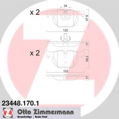 ZIMMERMANN-  BMW: X5 3.0 D/3.0 SI/ 23448.170.1