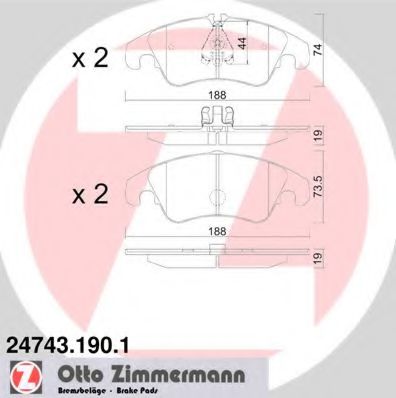 Zimmermann-  AUDI: A4 1.8 TFSI/1.8 24743.190.1 ZIMMERMANN