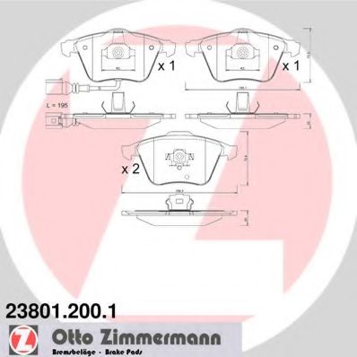 Zimmermann-  AUDI: A3 03-, A3 Spor 23801.200.1 ZIMMERMANN