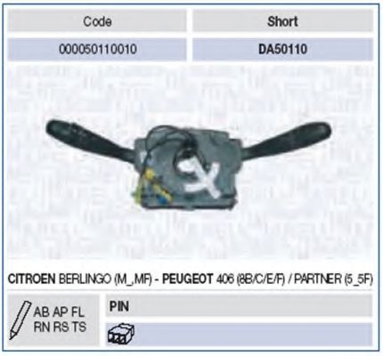   PSA 406,PART/BERL M59 / 08 000050110010