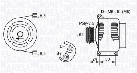  14V 90A 063377013010 MAGNETI MARELLI