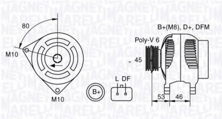  PSA C2, C3, PEUGEOT 307 1.1-1.4-1.6 90AH 063377300010