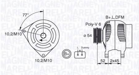  PSA BERLINGO, PARTNER, 206, SCUDO 1.9 063321734010