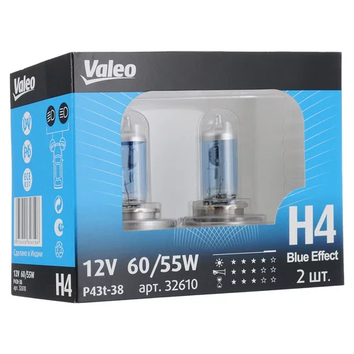 H4 12V- 60/55W (P43T) ( -..) BLUE EFFECT (..2.) 32610