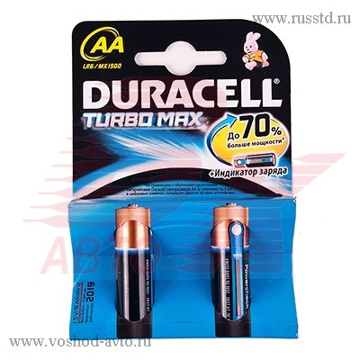  DURACELL TURBO MAX LR6 MX1500 BL-2 (1.5B)    Turbo Max LR6 MX1500 BL-2