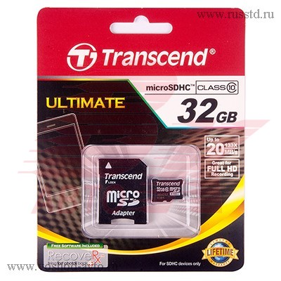   TRANSCEND, Secure Digital Micro 32Gb, SDHC, class 10 TS32GUSDHC10 Transcend
