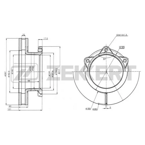  . . TOYOTA DYNA (Y200  U300-U400) 06- BS6152