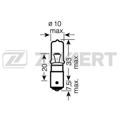  H6W 12V 6 BAX9S LP1041