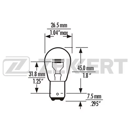  P21/4W 12V 21/4W BAZ15D LP1075