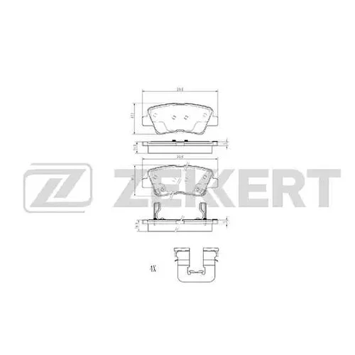  .. HY Sonata V (NF) 08-/ Soul (AM) 09-/ SsangYong New Actyon/Korando 10- RE bs1781 Zekkert