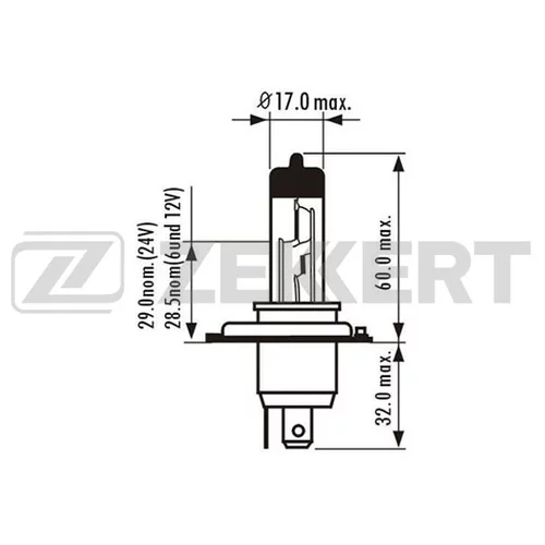  H4 12V 60/55W P43T lp1018